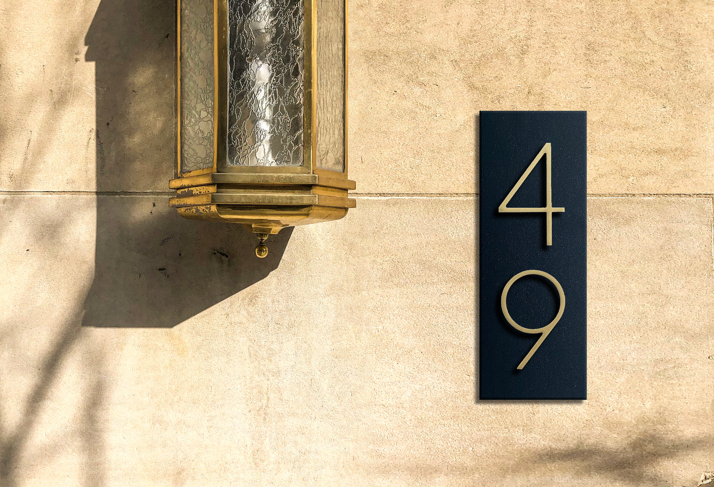 Gold House Number | Gold number address sign in Vertical and Horizontal layout | Address plaques for outside