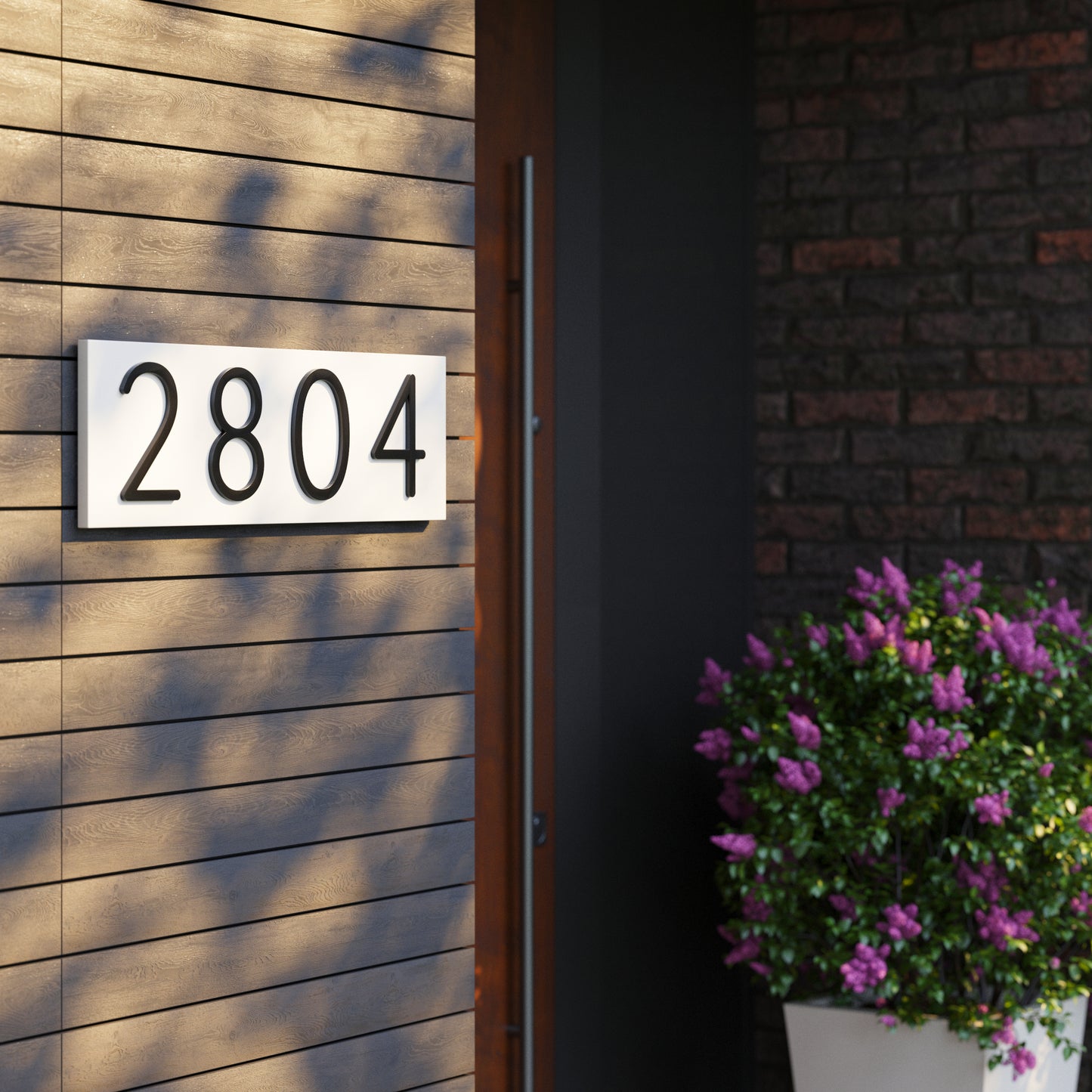 Modern house number with ACRYLIC numbers for outdoor | Housewarming gift idea | Address sign | Address plaques