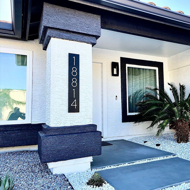 Metal house numbers custom sign available on white harmony online store