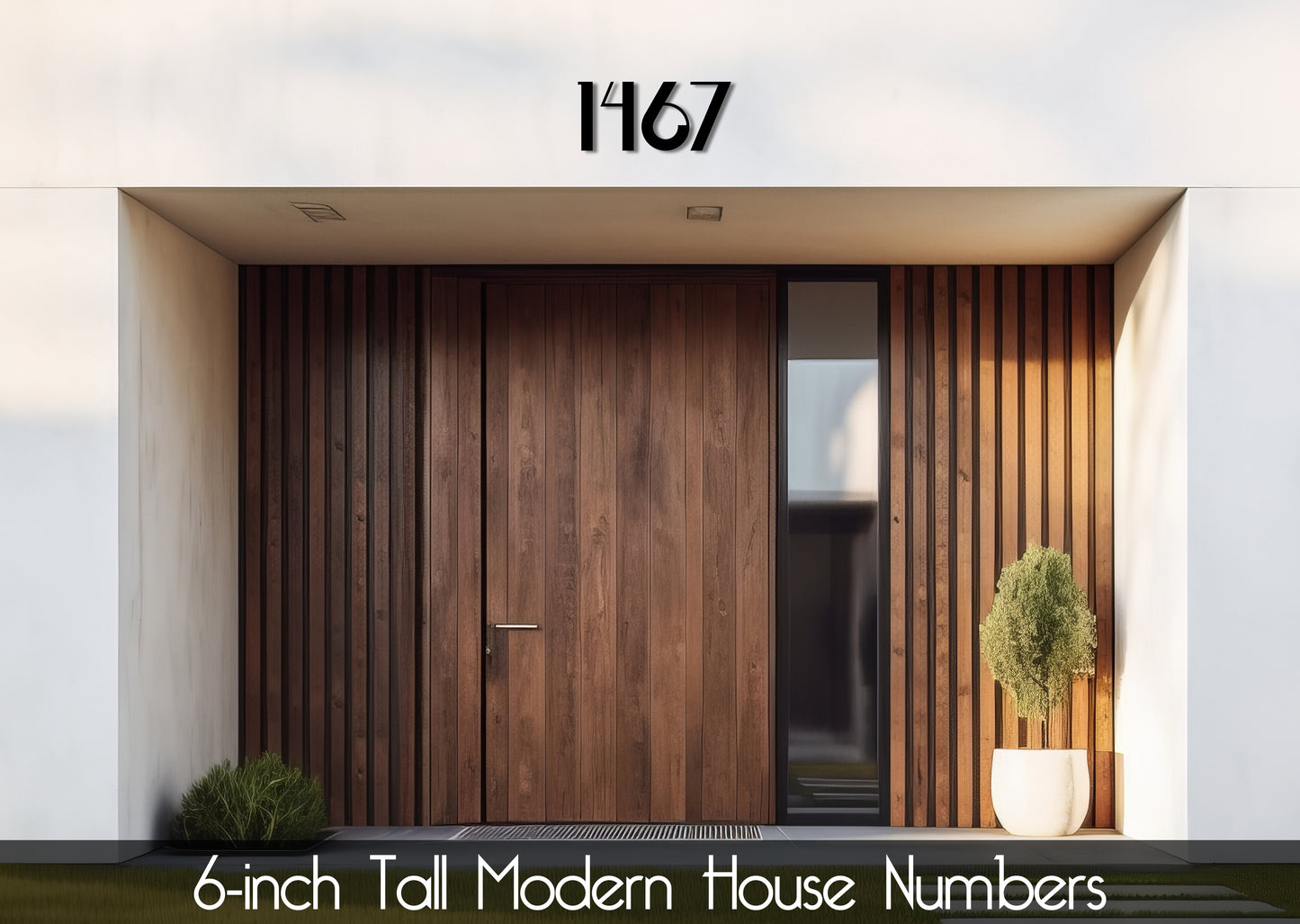 6-Inch Modern Metal House Numbers – Outdoor Address Sign for Home, Durable & Easy to Install