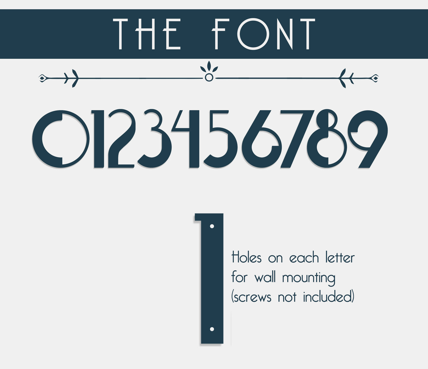 6-Inch Modern Metal House Numbers – Outdoor Address Sign for Home, Durable & Easy to Install