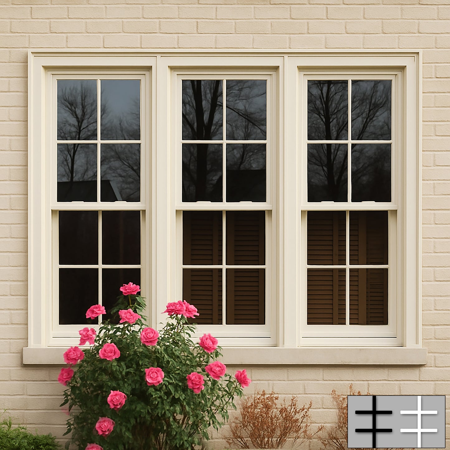 Premium PVC Window Grid | Custom Pane Overlay for Existing Windows | Thick 1/4" Solid PVC Strips (Not Tape Rolls) | Real 3D Window Mullion Look | Durable, Indoor/Outdoor Material