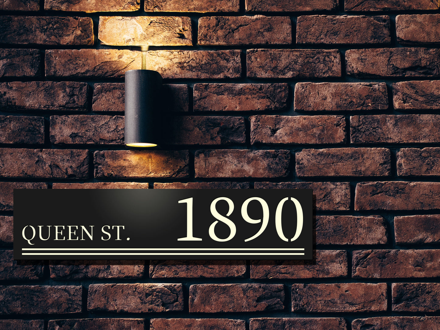 Modern Acrylic House Address Sign – Double Layer Design, Custom Street Name & House Number, Black & White Options