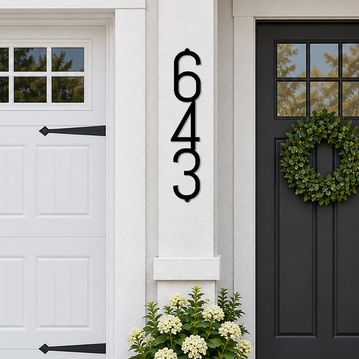 7" and 5" tall Number Metal Address Sign | large Metal Address Plaque | Vertical and Horizontal House Number | Housewarming Gift