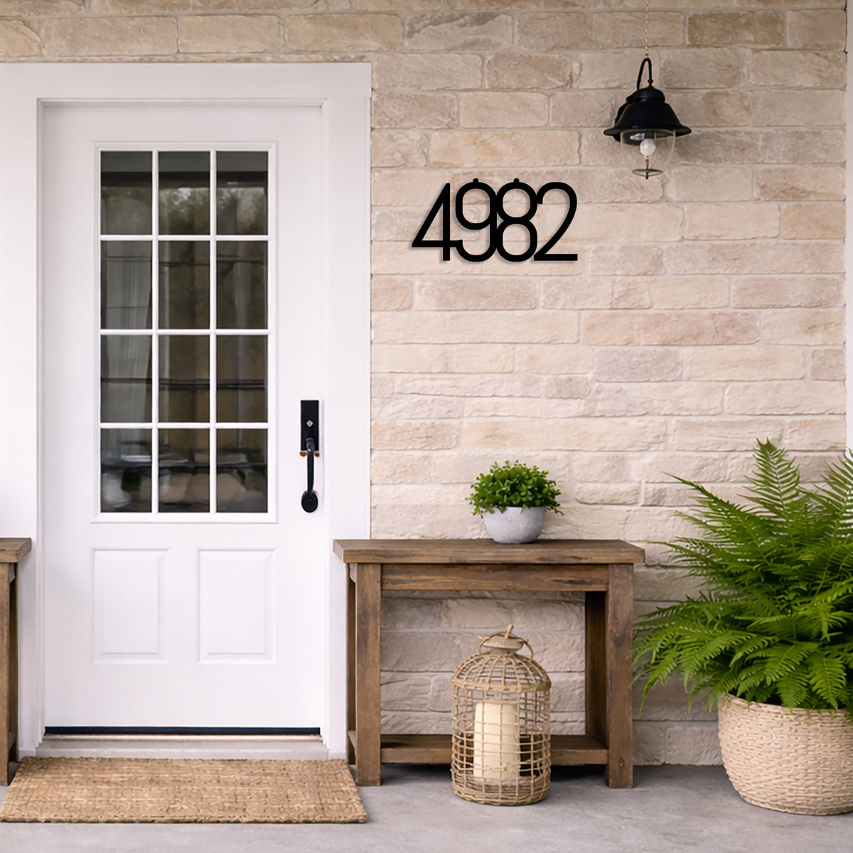 7" and 5" tall Number Metal Address Sign | large Metal Address Plaque | Vertical and Horizontal House Number | Housewarming Gift