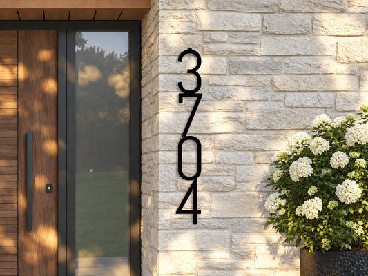 7" and 5" tall Number Metal Address Sign | large Metal Address Plaque | Vertical and Horizontal House Number | Housewarming Gift