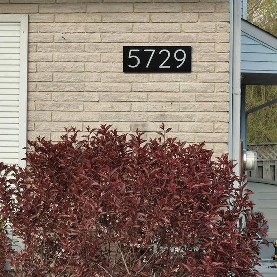 Horizontal address sign and vertivcal house numbers for your home
