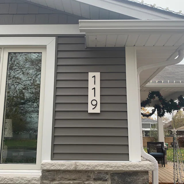 Modern address signs