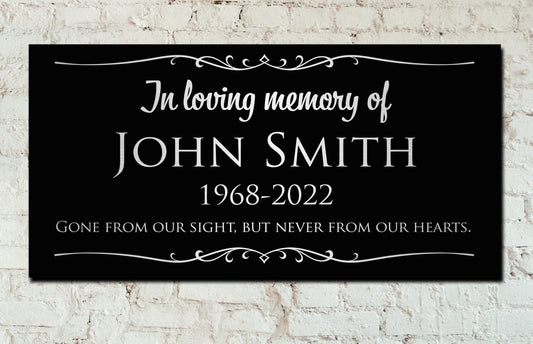 Personalized Memorial Plaque | Memorial Gift | Personalized In Loving Memory | LARGE Custom Plaque |  Indoor Outdoor Gift Loved Ones Mother Father Husband Son Mom