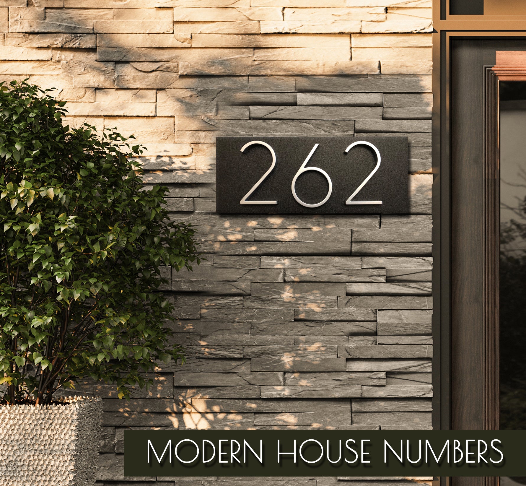 House numbers for outside with METAL numbers, Address Sign